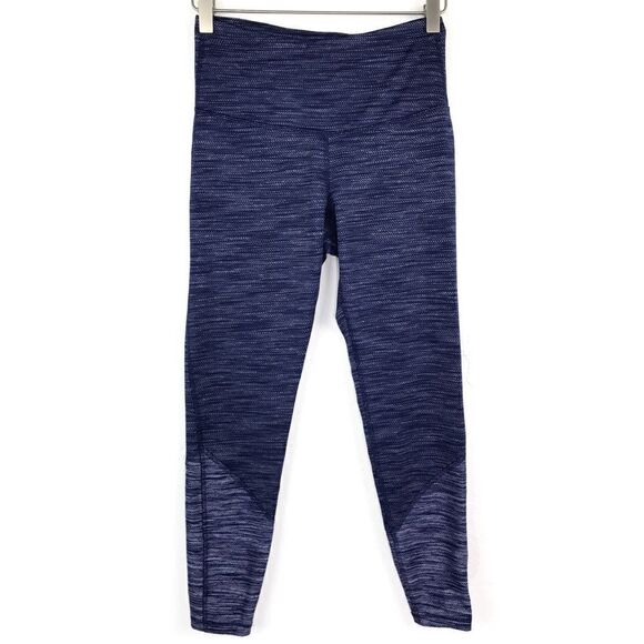 Old Navy Blue Gray Go Dry Chevron Leggings Small - Picture 1 of 6